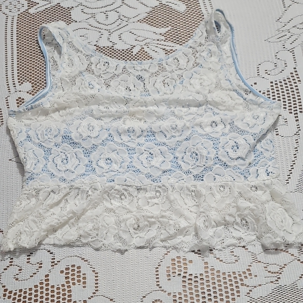 NWT Anthropologie White Lace Tank Top - Picture 9 of 9